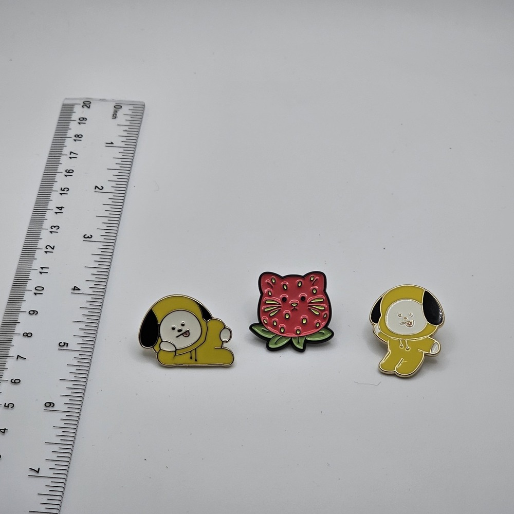 BT21 Official Line Friends Enamel pin Lot of 3
